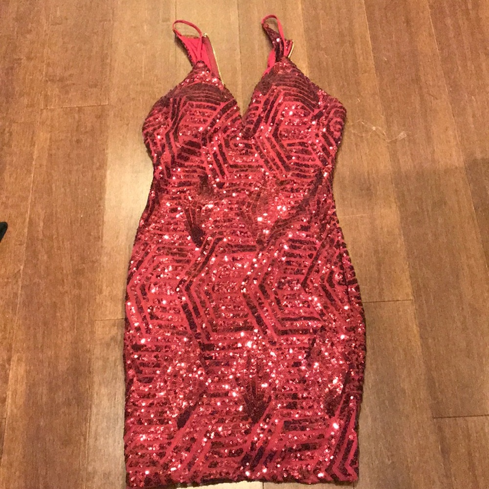 Stunning red sequin dress